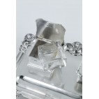 Kałamarz G&S. Co Ltd. srebrno – kryształowy, Anglia – klasycystyczny
