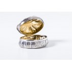 Puzderko damskie zdobne, na biżuterię, złocone, srebrne Włochy - postmodernistyczne