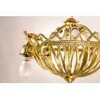 Żyrandol typu parasol,  gondola, Austro-Węgry, brąz złocony – klasycystyczny