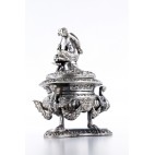 Kałamarz z Faunem Pandiani, ciężki 1,65 kg, srebrny, Mediolan – klasycystyczny.