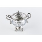 Cukiernica F.A.Debain kryta, srebrno-kryształowa, paryska, 150-letnia – nerokokowa.