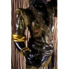 Figura Venetian Blackamoor  ze szklanym kandelabrem  Murano, Włochy – sztuka świata.