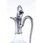 Dzban kryształowo-srebrny,  skręcany, na wodę, wino  Francja - klasycystyczny.