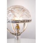 Lampka H. Adradas stojąca, srebrno–kryształowa, salonowa, Hiszpania – secesyjna.