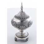 Potpourri, zapachownik kryty, otwierany, styl bizantyjski,  srebrny – sztuka świata.