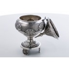 Potpourri, zapachownik kryty, otwierany, styl bizantyjski,  srebrny – sztuka świata.